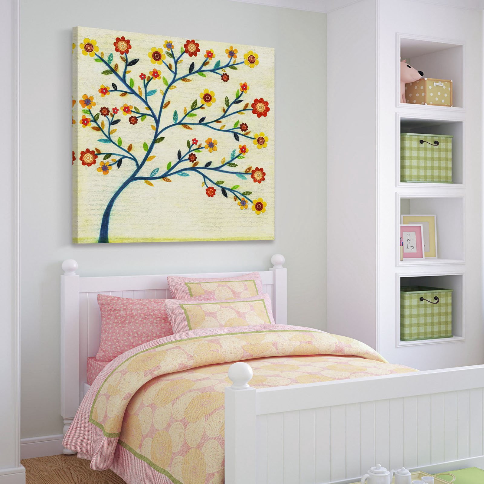 Marmont Hill "Indigo Tree" by Sascalia Painting Print on Wrapped Canvas