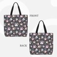 thumbnail image 5 of Defioc Colorful Paws Of Dog Pattern Tote Bag for Women,Large Capacity Tote Bag with Zipper Casual Shoulder Handbags Shopping Bag, 5 of 8