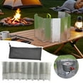 thumbnail image 2 of Aluminum Folding Windbreak Shield Panel for Outdoor Camping Picnic BBQ Hiking and Beach Wind with Carry Pouch 16PCS, 2 of 9