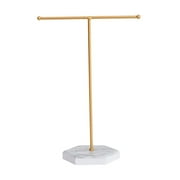 Metal Jewellery Stand T Shaped Shelf Storage Hanging for /Ears/Watch/Bracelet/Necklace White