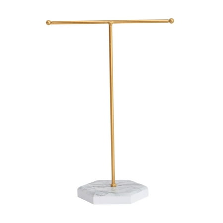 Metal Jewellery Stand T Shaped Shelf Storage Hanging for /Ears/Watch/Bracelet/Necklace White
