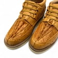 thumbnail image 3 of The Western Shops Mens Embossed Crocodile Ostrich Print Leather Lace Up Shoe, 3 of 6