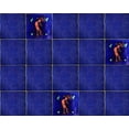 thumbnail image 2 of 4.2x4.2 Blue Kokopelli Talavera Mexican Tile, Set of 9 pcs, 2 of 3
