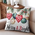 thumbnail image 6 of Colorful Xmas Ball Hello Winter Pine Throw Pillow Case Modern Throw Pillow Case 18 x18 Inches 4 Pack Christmas Pillowcase for Indoor Home Bedroom, 6 of 7