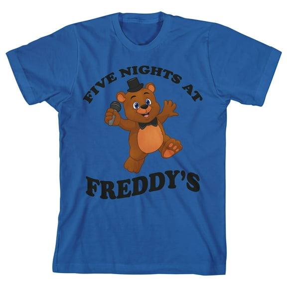 Five Nights at Freddy's Baby Freddy Youth Boys Royal Blue T-Shirt-Large