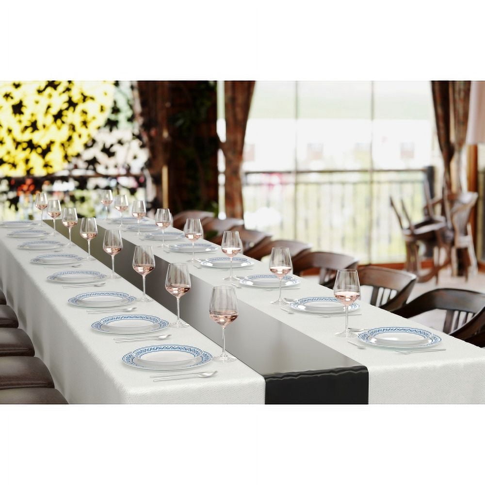 Exquisite 14" X 200' Select A Size Plastic Table Runner with Built-In Slide Cutter - Black