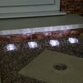 thumbnail image 6 of LINLIN 4-Pack Solar Glass Brick Lights, Ice Cube Lights Solar Landscape Light Buried LED Frost Glass Path Lights for Garden, Outdoor Decoration Waterproof, 6 of 9