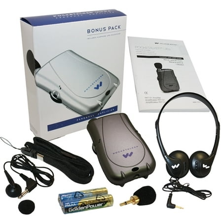 Williams Sound PockeTalker Ultra Duo Sound Amplifier with Headphone & Earbud, Year Supply of Batteries & Liberty Microfiber