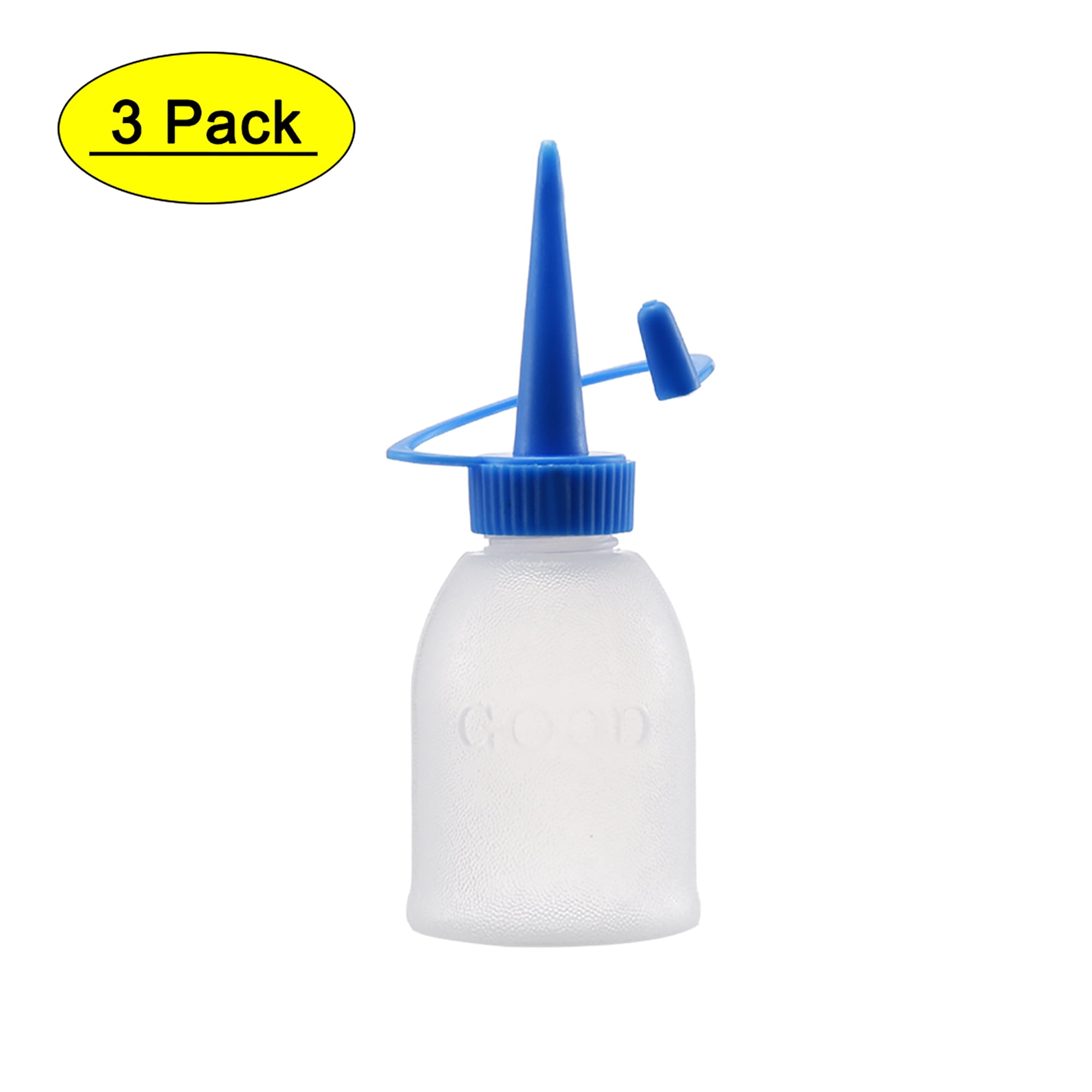 Glue Bottle 30ml/1oz PU Squeeze Wash Bottles for DIY Label Tattoo 3pcs