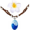 thumbnail image 1 of Collar de Moana, collar de Moana para niñas, disfraz de Moana para niñas, collar mágico de Moana, disfraz de Halloween, recuerdos de fiesta de Halloween (azul) Sincero Hogar, 1 of 4