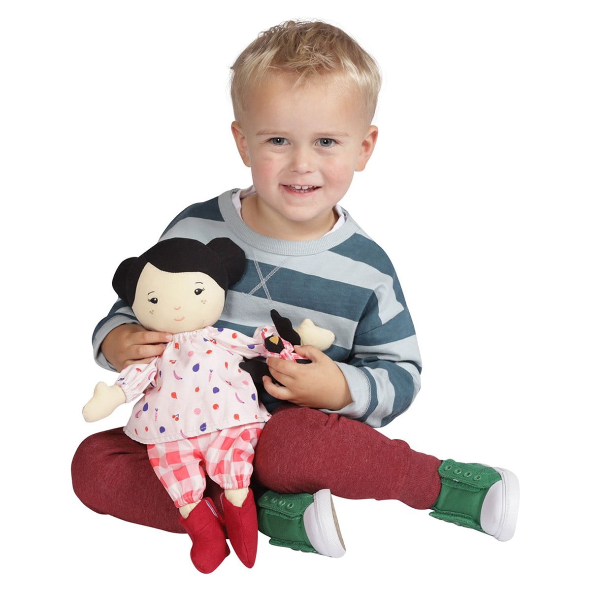 Manhattan Toy Playdate Friends Nico Machine Washable and Dryer Safe 14 Inch Doll with Mini Rooster Stuffed Animal