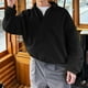 thumbnail image 1 of pstuiky Camisas de invierno de manga larga para hombre, Camisa con capucha de manga larga con solapa de color sólido informal para hombre. tops de invierno para hombre s, 1 of 8