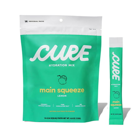 Cure Hydration Drink Mix - Main Squeeze Lemon, Pack of (Best Way To Squeeze A Lemon)