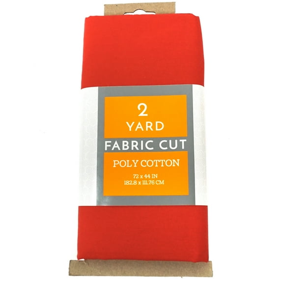 Shason Textile 45" (2 Yards Cut) Craft Projects Quilting Poly Cotton Fabric, Red