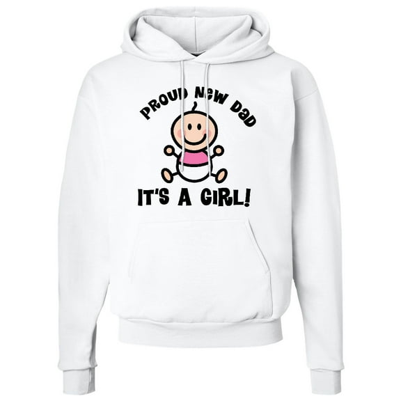 Inktastic Proud New Dad (girl) Adult Hoodie Sweatshirt