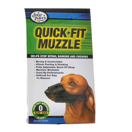 - Four Paws Quick Fit Muzzle Size 0 - Fits 4.5 Snout - Pack of 12