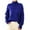Blue, variant on Women's Cable Knit Turtleneck Sweater Chunky Long Sleeve Winter Pullover (Green, L)