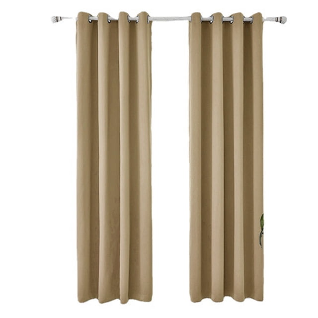 Cortinas opacas de microfibra de lujo con ojales térmicos para privacidad total, para dormitorio y sala de estar, ojales plateados de 1,6 pulgadas, 2 paneles beige, oscurecimiento de la habitación,