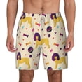 thumbnail image 2 of Goofa Cartoon Poodle Dog Printed Men's Swim Trunks Board Shorts Quick Dry Mens Swimming Trunks with Compression Liner,Breathable Fit Hawaii Beach Shorts-XX-Large, 2 of 9