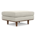 thumbnail image 4 of Simpli Home Morrison 33 inch Wide Mid-Century Modern Table Ottoman in Cream White Woven-Blend Fabric, 4 of 8
