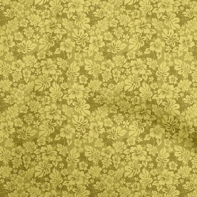 oneOone Georgette Viscose Yellow Fabric Tropical Sewing Craft Projects Fabric Prints By Yard 42 Inch Wide