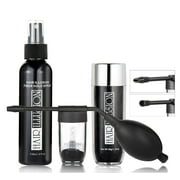 Hair illusion Combo pack kit Inc.38g Black Fibers, Applicator, Holding Spray, Hairline Optimizer