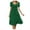 Green, variant on Women's Flowy Casual Mini Dresses Summer Smocked V Neck Flutter Sleeve Ruffle Dress