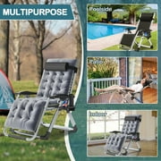 MOPHOTO Zero Gravity Chair, Lounge Chair Patio Folding Recliner for Adults Kids, Portable Chaise Lounge with Pearl Cotton Pad, 440 lbs
