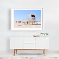 thumbnail image 2 of Lifeguard Tower at Assateague Island 04 - Photography Beach Coastal Seaside Summer Minimalist Boardwalk White Framed Wall Art Print 16 x 24 inches, 2 of 3