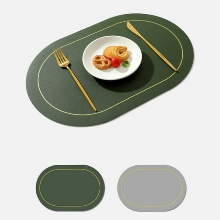 

SUNFEX Table Mat Nordic Stripe Anti-Slip Water-Proof Placemat Dining Tablemat