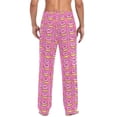 thumbnail image 4 of FORMRS Mens Pajama Pants with Pockets Cotton Sleepwear Lounge Bottoms Sizes S-2XL, Pink Doughnuts, 4 of 7