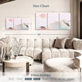 thumbnail image 4 of Elephant Stock Glitter Landscape Wall Art - Horizontal Multi Panel Canvas - Living Room Wall Decor - Abstract Multi Panel - Pink And Blue Decor - 38" x 18", 4 of 8