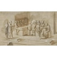 thumbnail image 2 of Biagio Pupini 18x12 Gold Ornate Wood Frame and Double Matted Museum Art Print Titled - Penitent Woman Anointing the Feet of Christ at the Table of Simon the Pharisee (Luke 7;36-50) (1511-51), 2 of 4