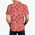 thumbnail image 4 of Balery Red Strawberry Printed Men’s Short Sleeve Polo Shirt, Midweight Men's Shirt,Golf Polo shirts -, 4 of 9