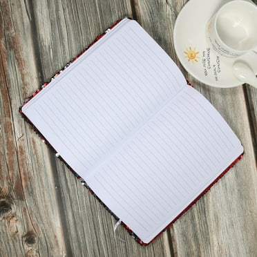 MLINS Red Sequin Notepad with Fashion Design Great for Writing and Daily Scheduling 6 Inch by 8.5 Inch