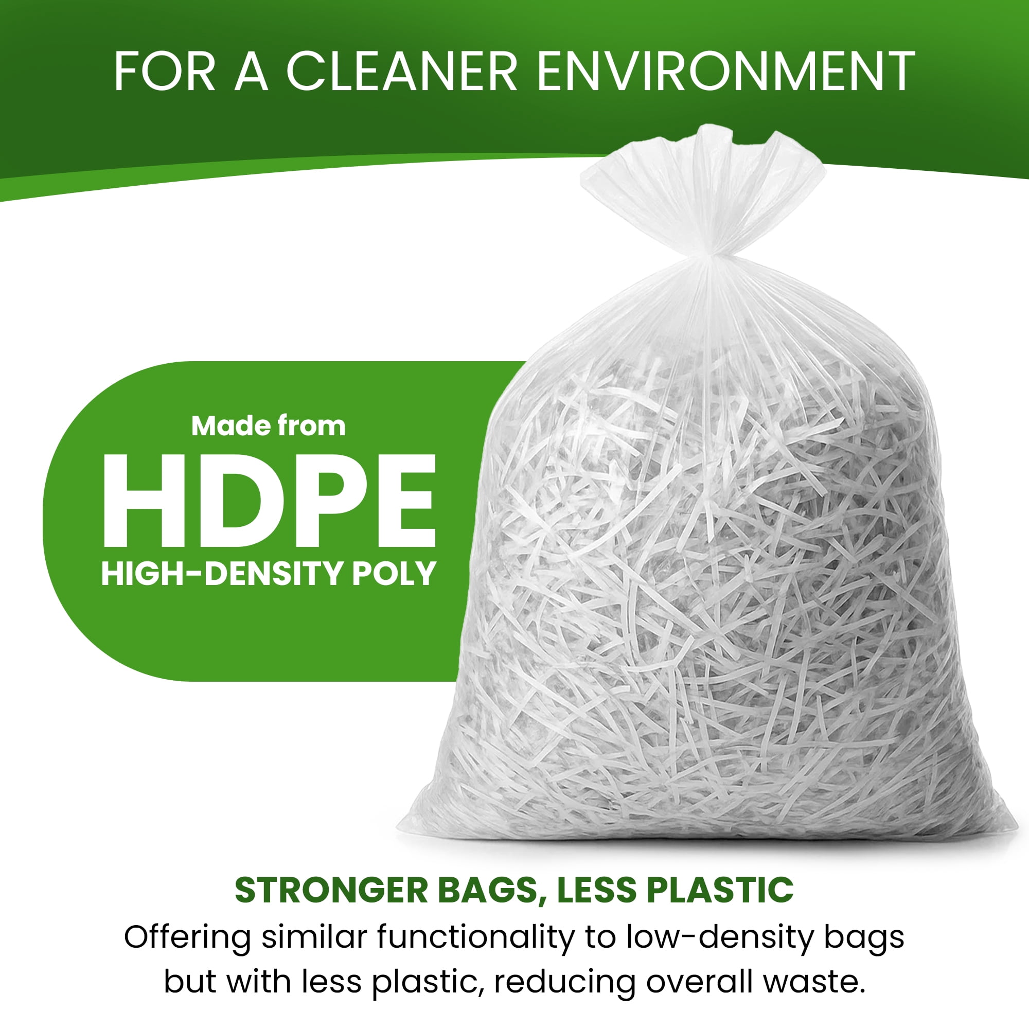 Betta 55-60 Gallon Clear High-Density Trash Bags, 150 Count Box, (38x60-inch) Commercial Medium-Duty Garbage Can Liners