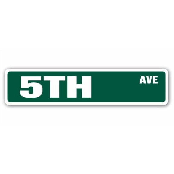 5TH AVENUE Street Sign Manhattan New York City shopping | Indoor/Outdoor |  36" Wide