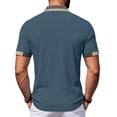 thumbnail image 4 of Breeze Polo Shirts for Men Stretchy Quick Dry Casual Short Sleeve Wearbreeze Collared Textured Polo Shirt, XL, 4 of 7