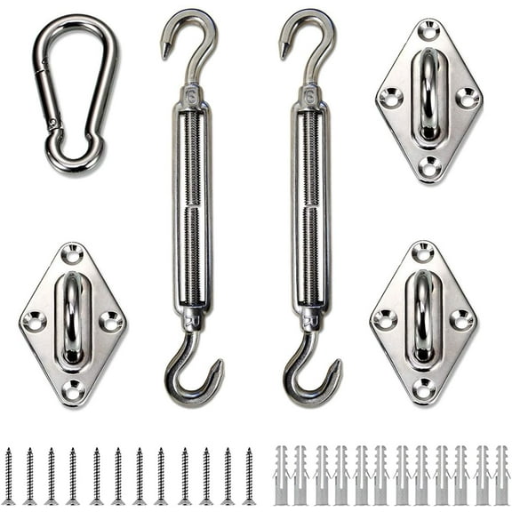 Hardware Kit 6 Inches Stainless Steel for Triangle Sun Shade Sail Installation