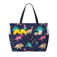 thumbnail image 1 of Fotbe Cartoon Dinosaur Bolsa de Viaje para Playa - Resistente al Agua, Bolsa Tote de Gran Capacidad y Ligera con 7 Bolsillos para Mujeres y Hombres, 1 of 7