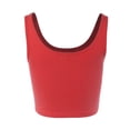 thumbnail image 3 of A2Y Women's Fitted Cotton Scoop Neck Sleeveless Crop Tank Top Coral S, 3 of 3