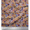 thumbnail image 1 of Soimoi Satin Silk Fabric Pretzels,Cupcake & Baguette Food Print Fabric by Yard 42 Inch Wide, 1 of 1