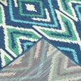 thumbnail image 6 of HomeRoots 2' X 8' Blue and Ivory Geometric Stain Resistant Indoor Outdoor Area Rug, 6 of 10