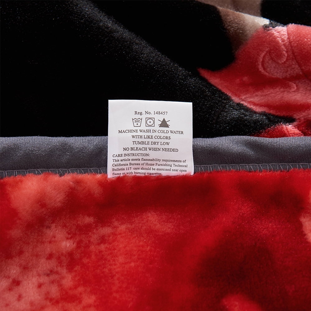 JML King Size Soft Warm Fleece Bed Blanket Reversible Thick Mink Blanket 83 x 91 inches,5.7lbs