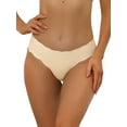 thumbnail image 1 of INSPIRAR CHIC Panties de Mujer de Bajo Cintura Corte Láser Sin Costura de Seda Fría S Beige para el Día de la Madre, 1 of 4