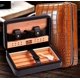 thumbnail image 2 of Caja de cigarros portátil, cortador de cigarros de madera de cedro, estuche para encendedor, herramienta para cigarros de viaje creativa, Estuche de cuero, caja coleccionable negra, 2 of 4