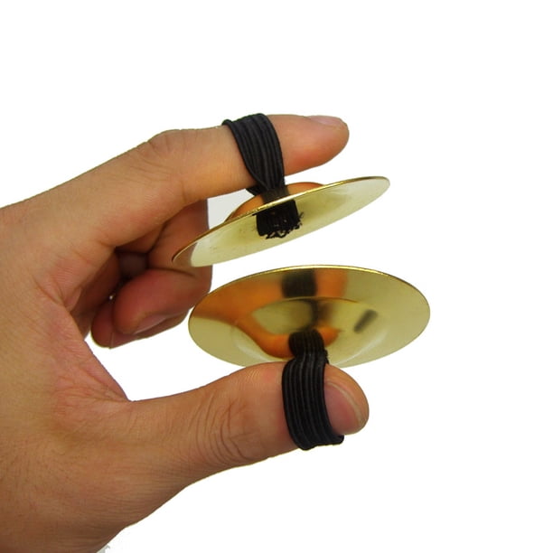 1 par de platillos de dedo liwang instrumento musical Danza del vientre Zills de latón