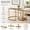 Glass & Gold, variant on Round Nesting Coffee Table Set of 2, Modern Glass Stacking Tables, Minimalist Clear Tempered Glass End Tables with Gold Frame for Living Room Bedroom