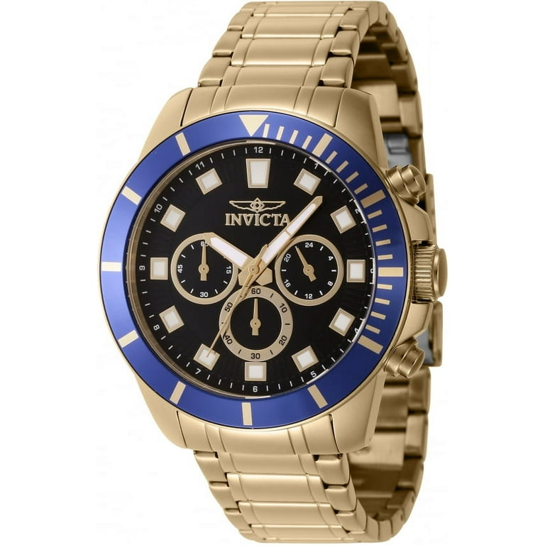 INVICTA Pro Diver Men 45mm Stainless Steel Gold Black dial VD54B