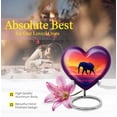 thumbnail image 5 of MUKTIVE Elephant Cremation Urns for Human Ashes Adult Female - Large Heart Funeral Urns for Adult Male - Red Decorative Burial Urn - Memorial Urn for Ashes for Women - 8 Inch, 5 of 7
